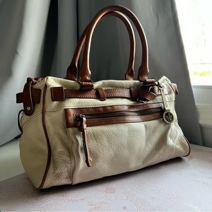 Audrey Brooke Knotty Leather Boston Bag